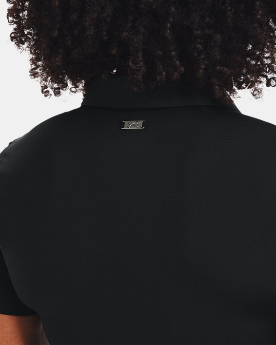 Women's UA Zinger Short Sleeve Polo, Black, pdpMainDesktop image number 3